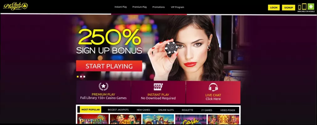 Club player bonus 100% jusqu'à 500€